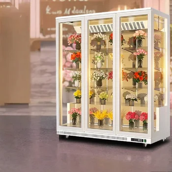 Commercial Upright Flower Display Showcase High Quality Glass Door for Flower Walk in Cooler Flower Refrigerator