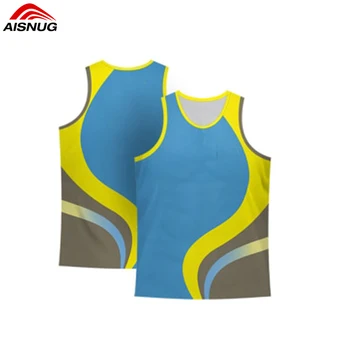 custom sleevlees design spandex quick dry printed sublimated design mens tank gym t shirts singlets