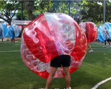 Human sized air body bubble ball Loopy soccer for sale
