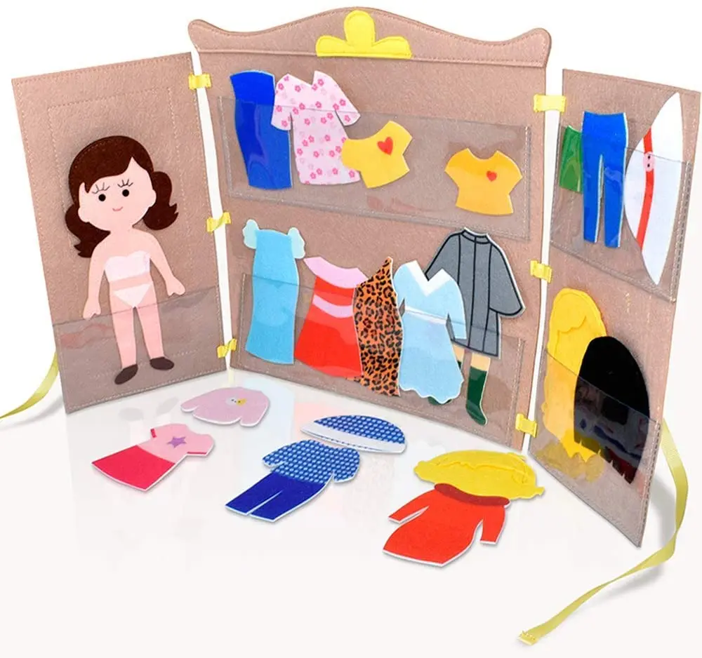 Girls Diy Doll Changing Room Kids Toys Educational Dressing Up Doll Felt  Wardrobe With Clothes And Accessories - Buy Kids Toys Educational,Felt  Wardrobe,Dressing Up Doll Product on Alibaba.com