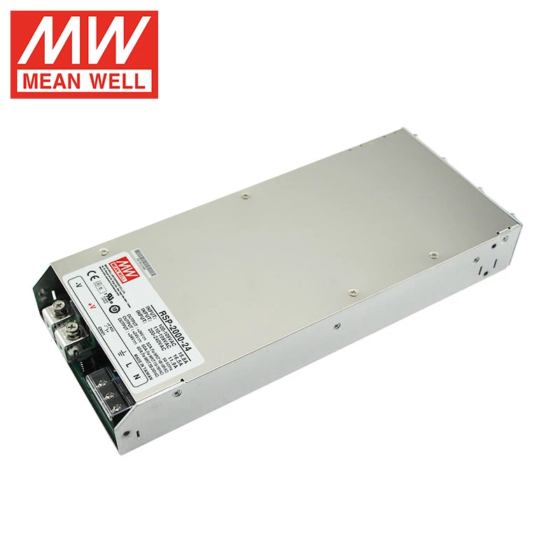 Mean Well Driver | LRS20024 | IP20 | 24V | 200W Cavo Dell'Alimentazione 2m con Terra