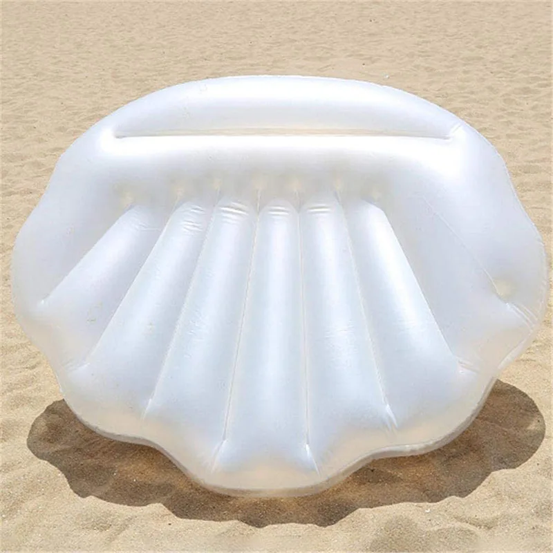 Blow up Large Clam Floatie with Pearl Ball, Raft Chair for Swimming Pool Summer Party for Adults Inflatable Seashell Pool Float