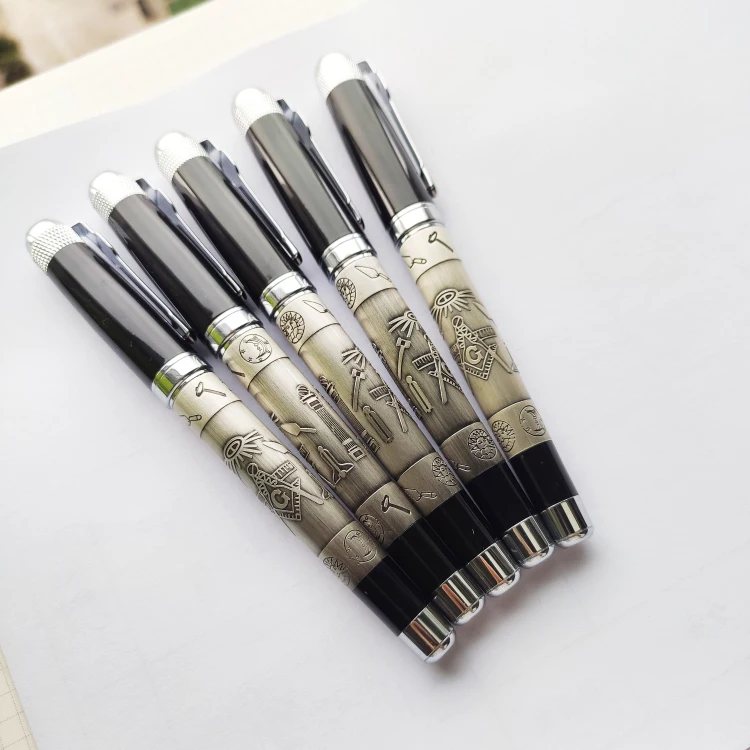 Jinhao 189 Customized Design Signature Ballpoint Pen Gift Set Masonic Symbols Pen