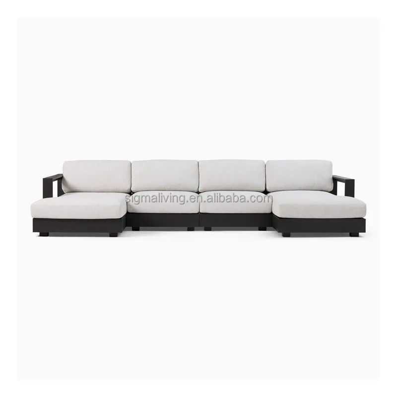 Outdoor aluminum casting patio furniture sofa set modern new modular sofa customized  garden sofa