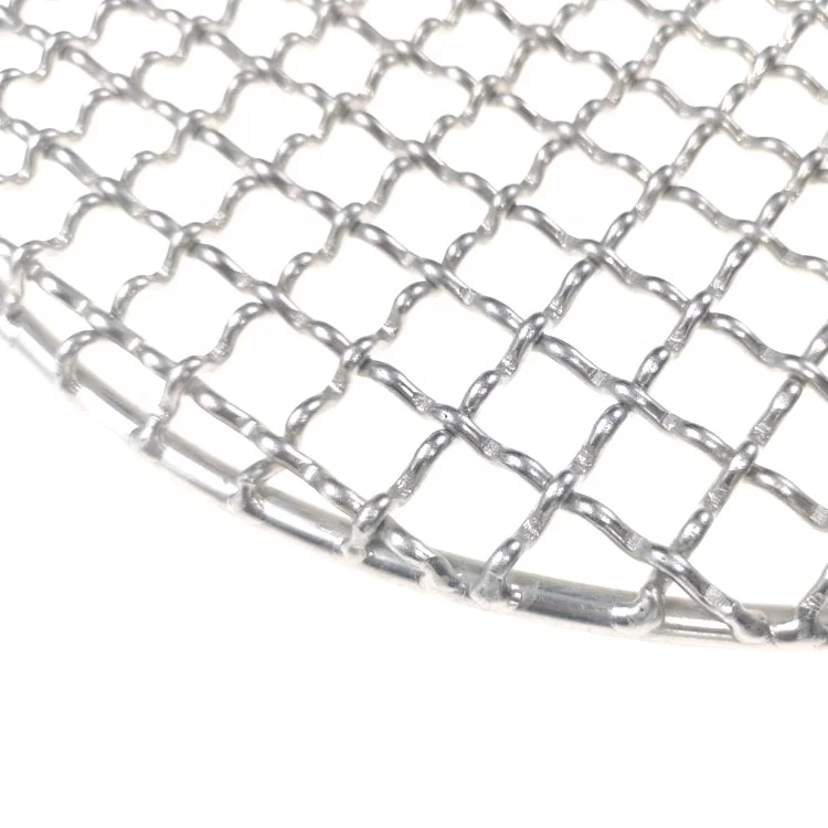 Wholesale Non-stick 304/316 Stainless Steel Copper BBQ Grill Mesh Silver/Red Round/Rectangle Wire Mesh Net for Fish Barbecue
