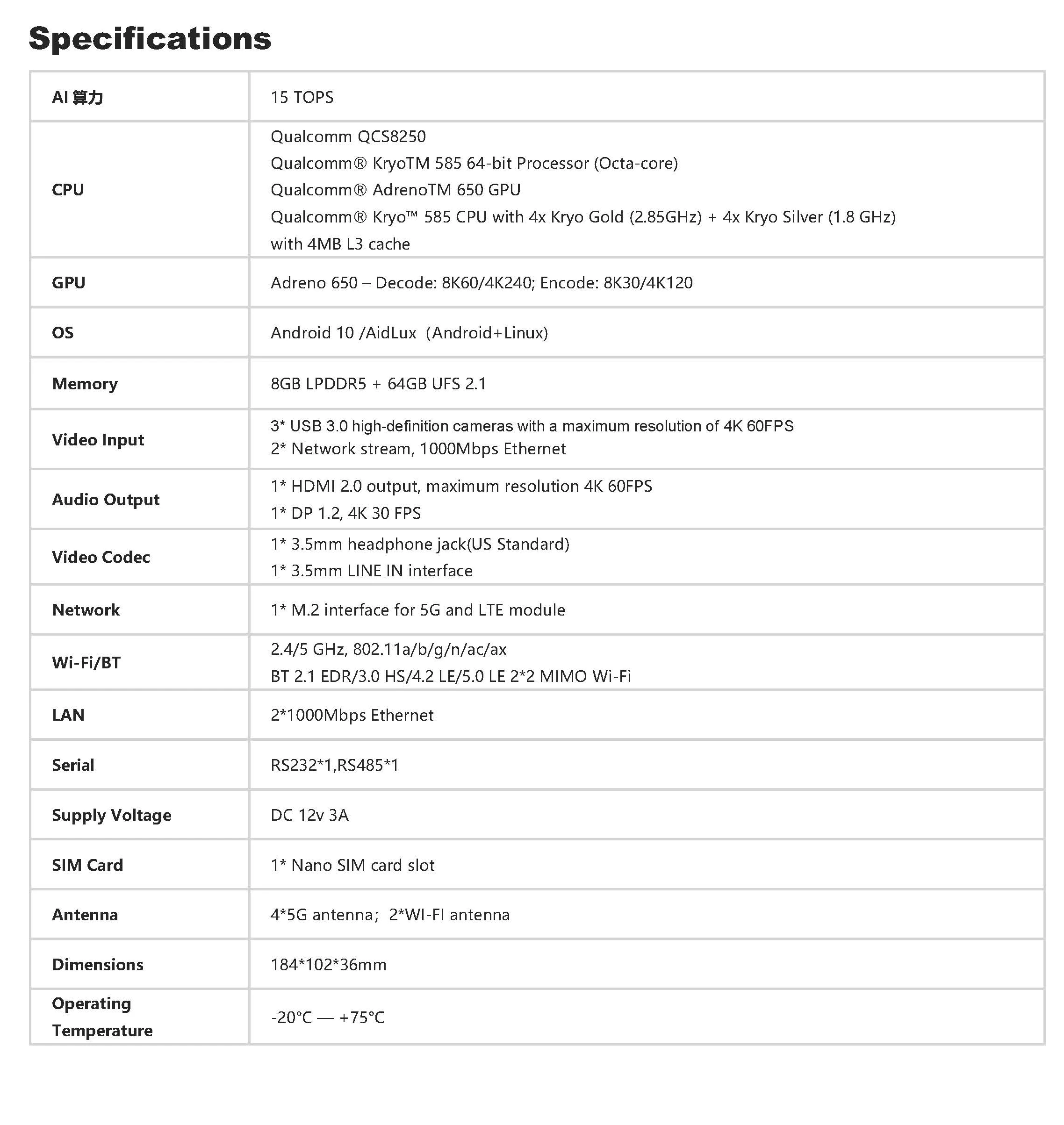 Qualcomm Snapdragon 865/QCS8250 промышленное управление AGV/AMR машина  видения Android материнская плата разработка iot плата| Alibaba.com