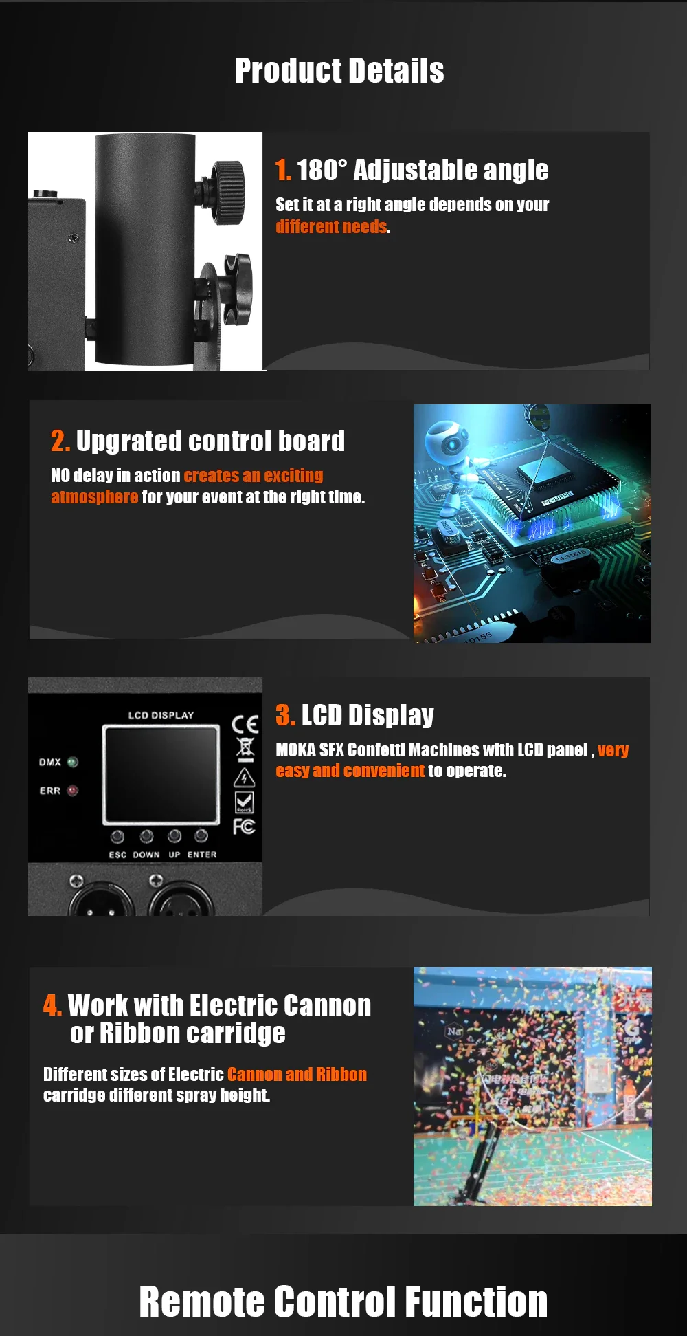 MK-CN07 Single-Shot Streamer Launcher with DMX Control and Remote ...