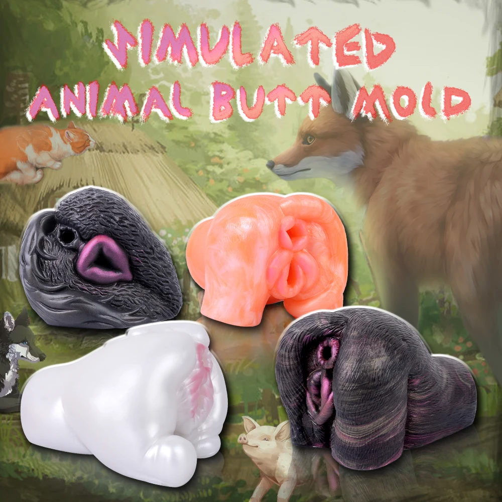 Fantasy Animal Dog Airplane Cup Soft Silicone Male Masturbator Realistic  Vaginal Pocket Pussy Ass Inverted Modle Sex Toys
