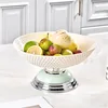AB77 Fruit Bowl, Silver-plated Cream Color, No Lid