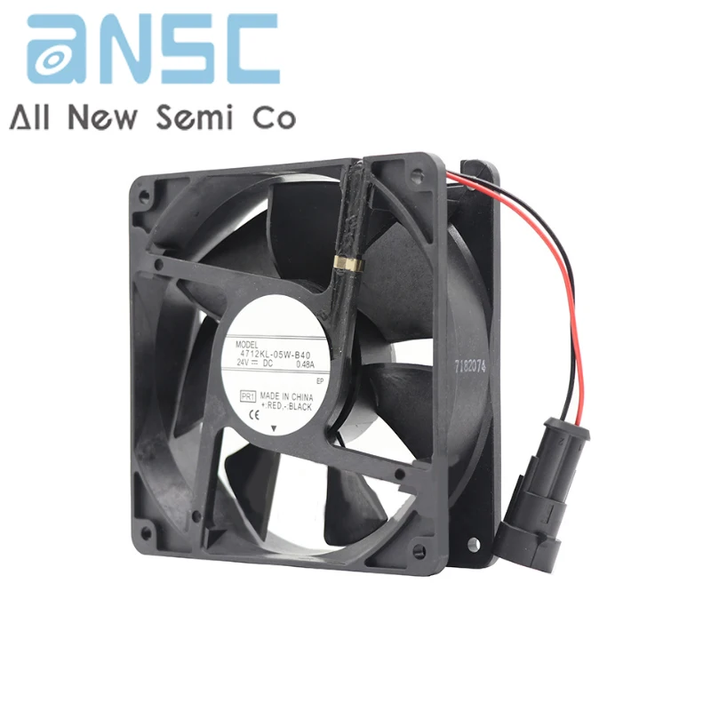 Original Axial flow fan 4712KL-05W-B40 24V 0.48A 8.16W 3100rpm Industrial DC heat dissipation frequency converter fan