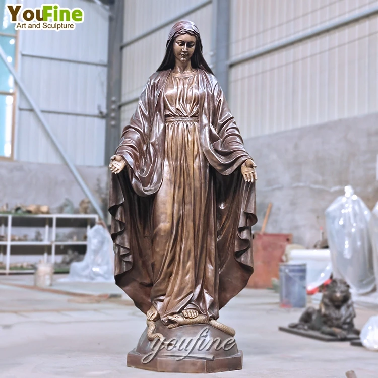 YOUFINE Life Size Outdoor Garden Park Bronze Catholic Religious Virgin ...