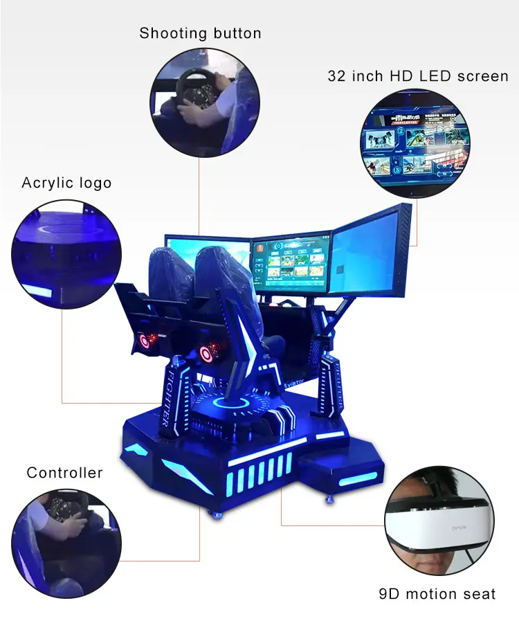 Vr Racing Cage Indoor Metal Virtual Reality Racing Car Game Machine VR Arcade Driving ...