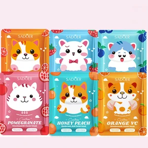 OEM SADOER Private Label Blueberry Hyaluronic Acid Face Mask Natural Fruit Moisten Hydrating Skin Fruit Face Masks