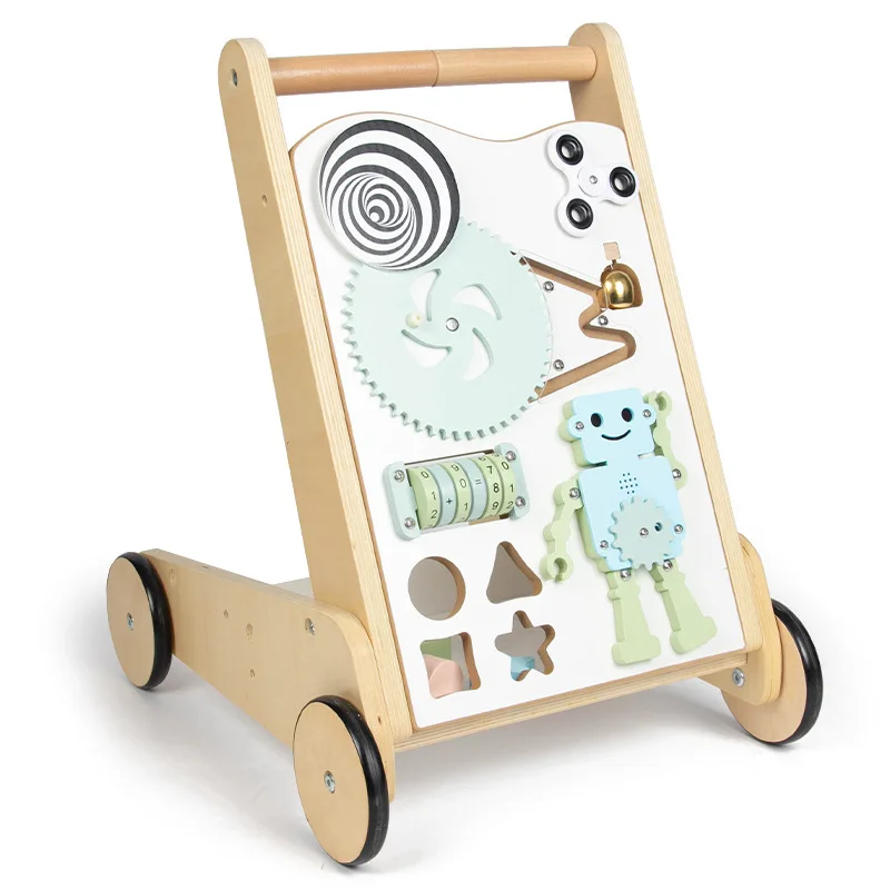 OEM/ODM Wholesale 2-in-1 Multi-Function Robot Wooden Baby Walker Kids Wooden Tricycle Baby Car Foldable Baby Walkers