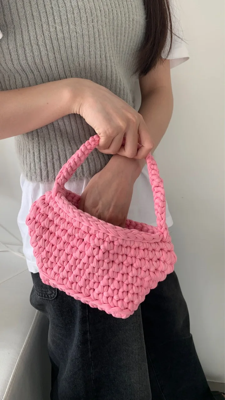 x Smiley Company mini crochet tote bag, UhfmrShops