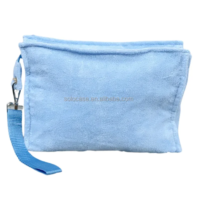 Terry Cloth Cosmetic Bag Storage Makeup Bag
