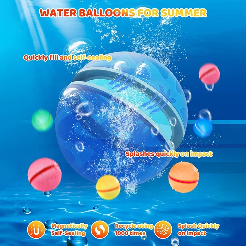 Reusable Water Balloon With Mesh Bag Soppycid Refillable Water