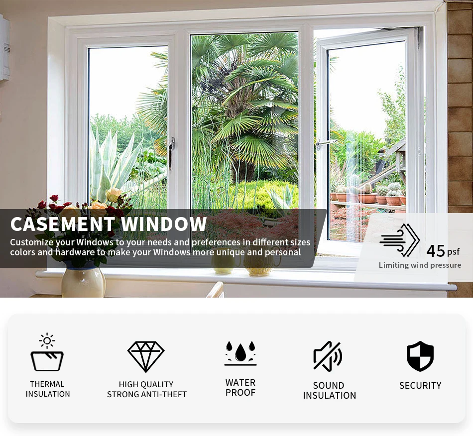 Ytop 2024 Casement Windows Aluminum Profil Inward Casement Windows