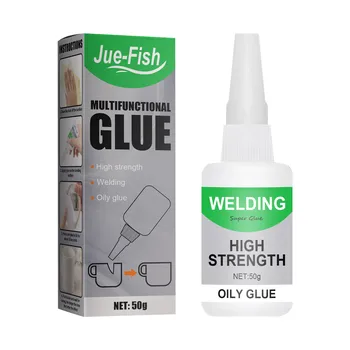 Jue Fish 50g Strong Liquid Paint Super Glue High-Strength Oily Welding Glue Multifunctional Strong Ceramic Tile Repair Glue