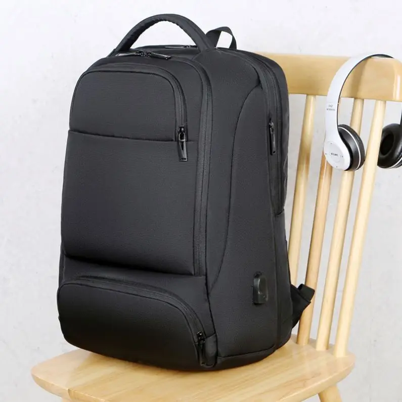 New Large Capacity 15.6 Inch Laptop Backpack Waterproof Multifunctional USB  Charging Travel Bag Expandable Geometric Polyester