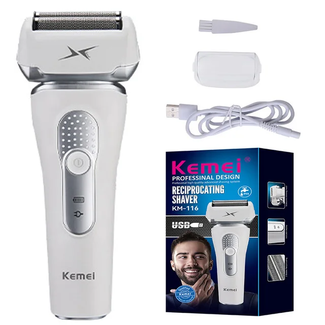 Kemei Electric Shaver Waterproof Men's Shaver Rechargeable Electric Razor Beard Trimmer Shaving Machine