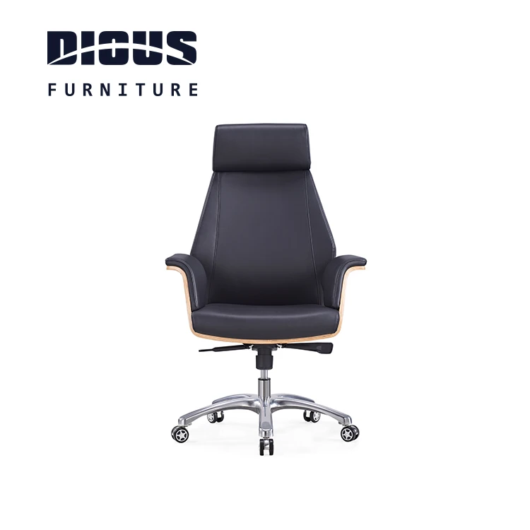 Dious comfortable popular office chair 150kg wooden armrest chair