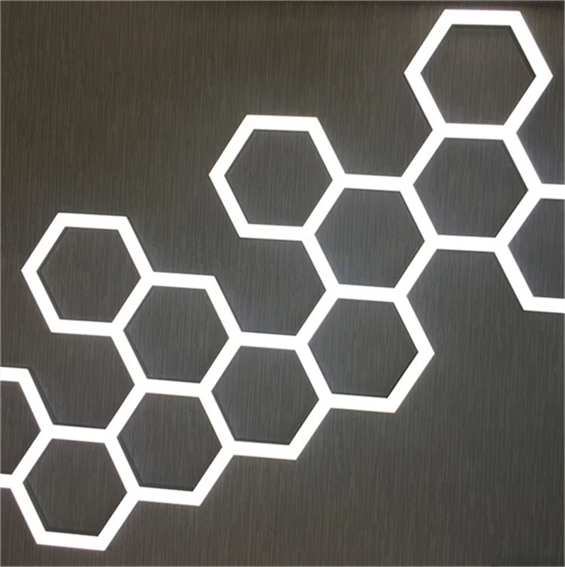 Easy to Install Hexagonal Wall Led Grid Lamps Light for Garage Ac Power Honeycomb Led Light