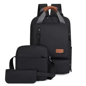 Stock Available Custom Durable Business Travel Waterproof Gray Oxford School Bag 15.6 Inch Teenager Laptop Backpack