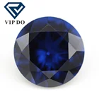 Faceted Sapphire Wholesale Round/oval/pear/heart Faceted Cut Shape 113# Sapphire Blue Spinel Loose Gemstones Synthetic 113# Blue Sapphire Spinel