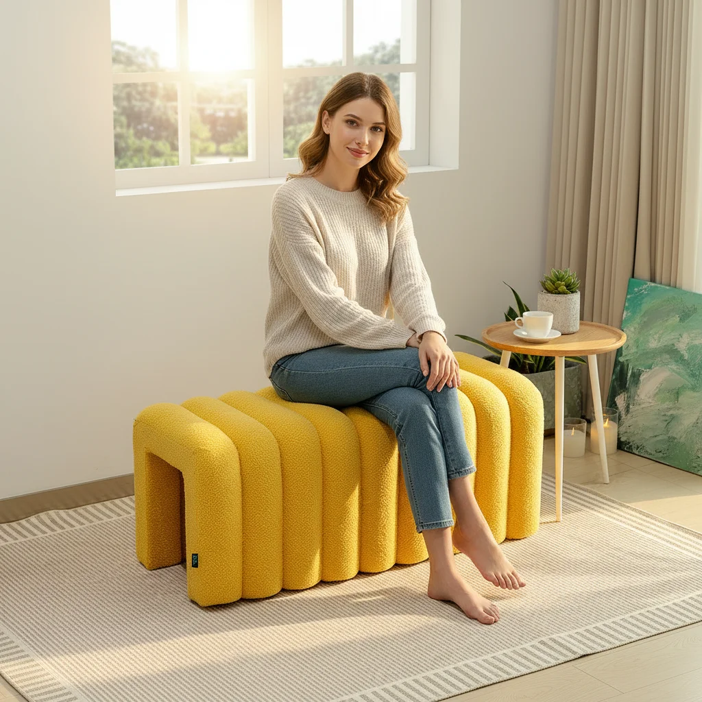New Design Ottoman Bench Modern Stool Foot Stools Home Long Ottoman Bench Living Room
