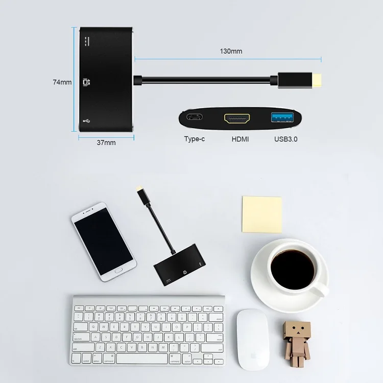 
 3 в 1 USB Type C адаптер концентратор с зарядкой PD USB3.0 4K @ 30 Гц для Nintendo Switch  