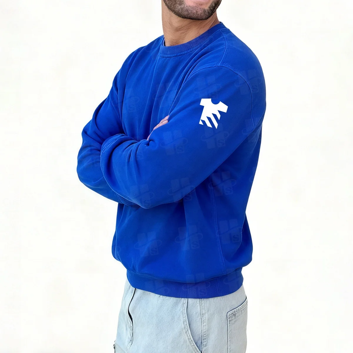 JL121D Manufacturer Customized Winter Digital Printing Oversized Cotton Neck Sweatshirt Solid Pullover for Both Men Women