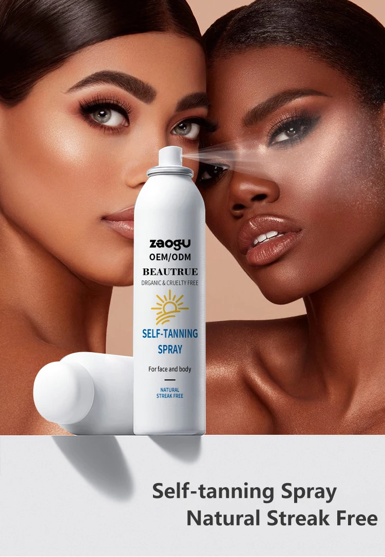 Private Label Dark Sunscreen Tanning Spray Tanning Oil Organic Self Tan