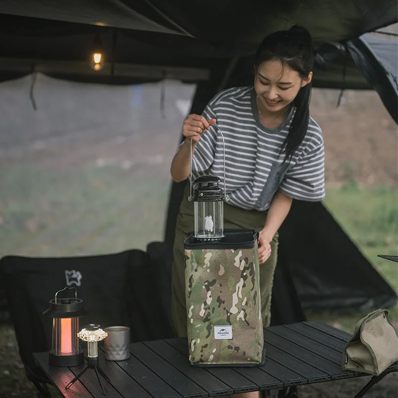 Naturehike outdoor camping Otváracia kamufláž na zips Skladacia taška na uskladnenie lampy