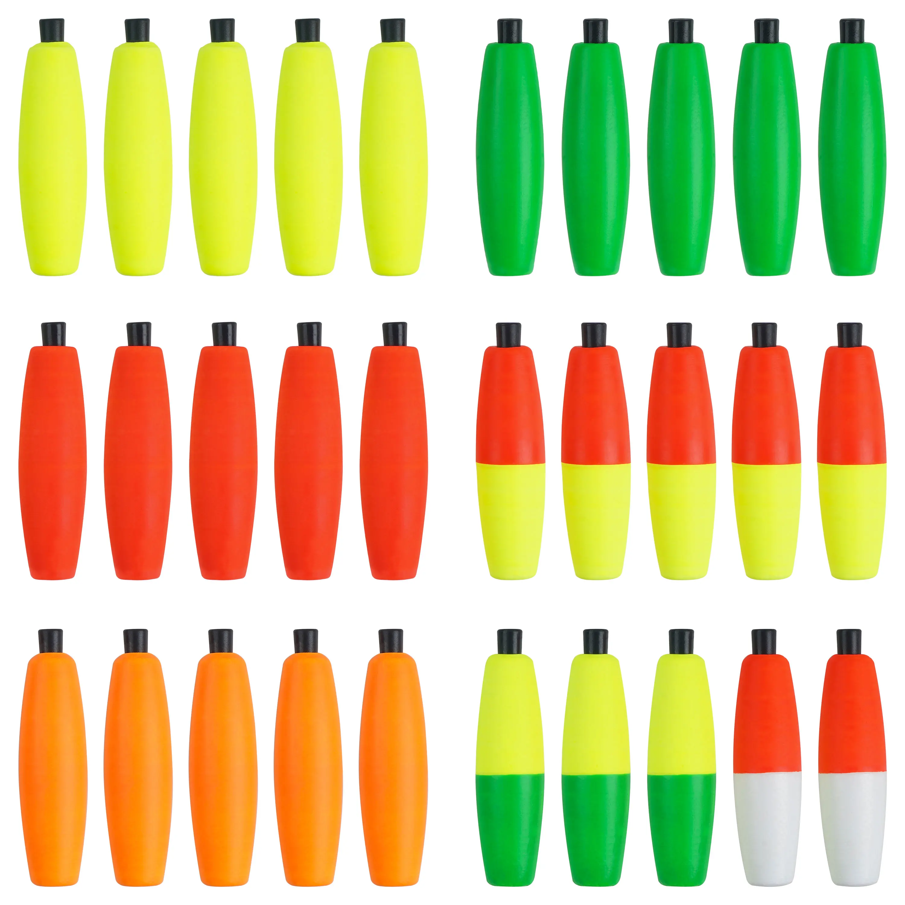 Fishing Floats Fishing Bobbers EVA Foam Floats Cigar Fishing Bobbers W Snap On Floats Bass Trout Crappie Sea Boat Fishing