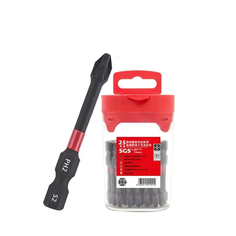 MOYOTEC Factory Direct 1-Inch Impact Screwdriver Phillips Bits with Magnetic Hanging Box