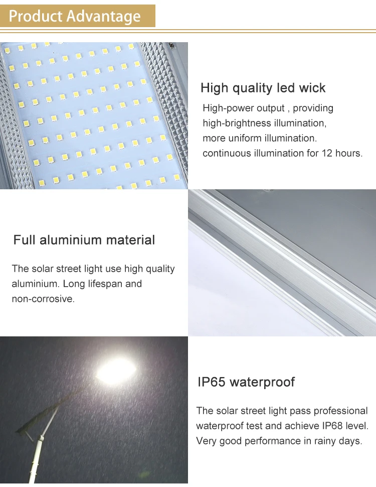 60w Outdoor Low Price Led 60w All In One Solar Street Light With Pole ...