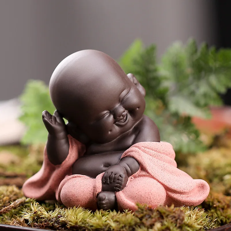 Creative Baby Crafts Dolls Little Cute Monk Figurine Ornaments