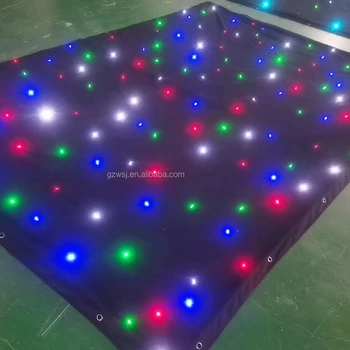 LED star curtainLED star cloth RGB star curtain for stage home party backdrop ceiling decorations led video curtain