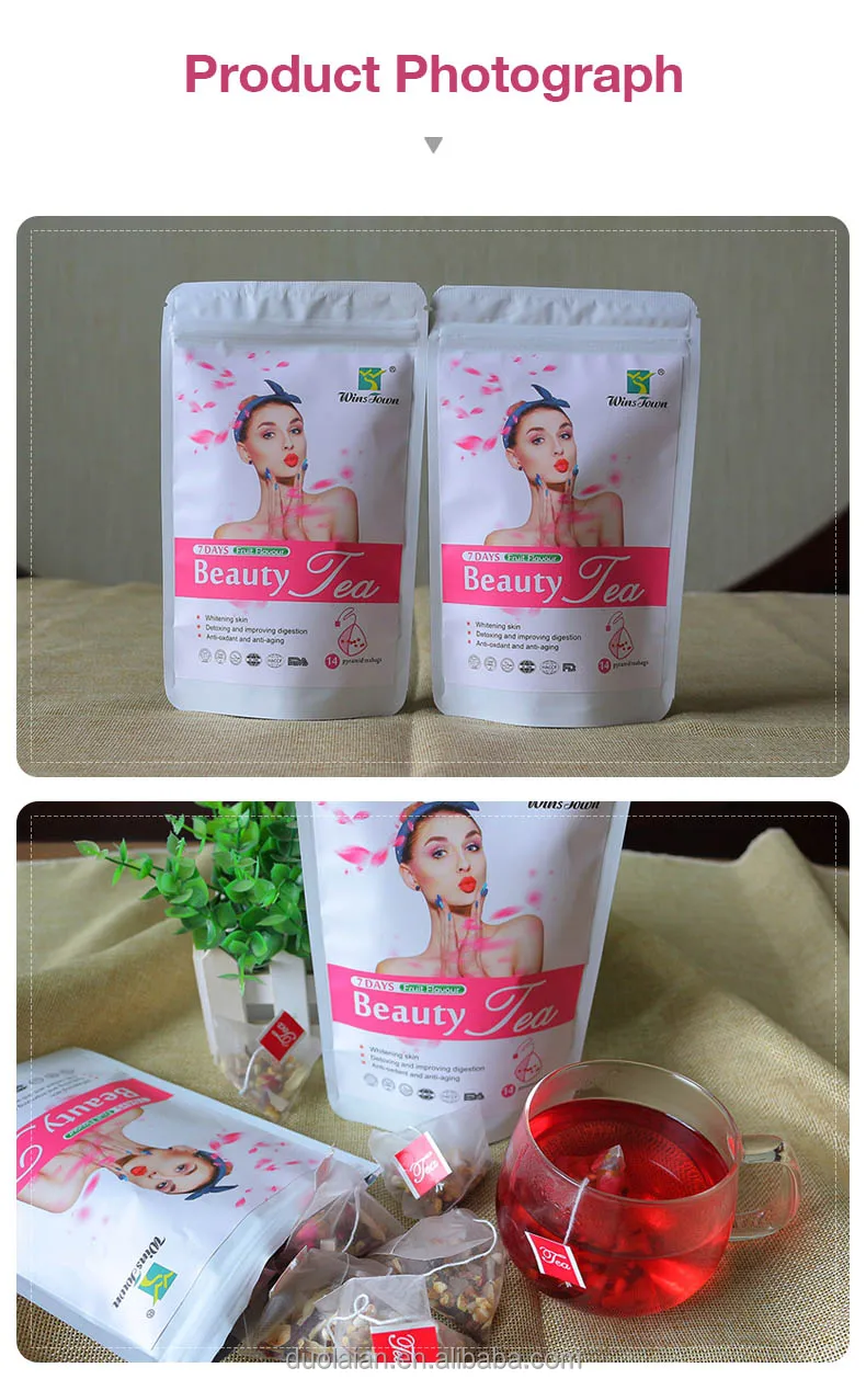 Private Label Skin Beauty Whitening Glow Tea Wins Jown 7 Days Natural Herbal Anti Aging