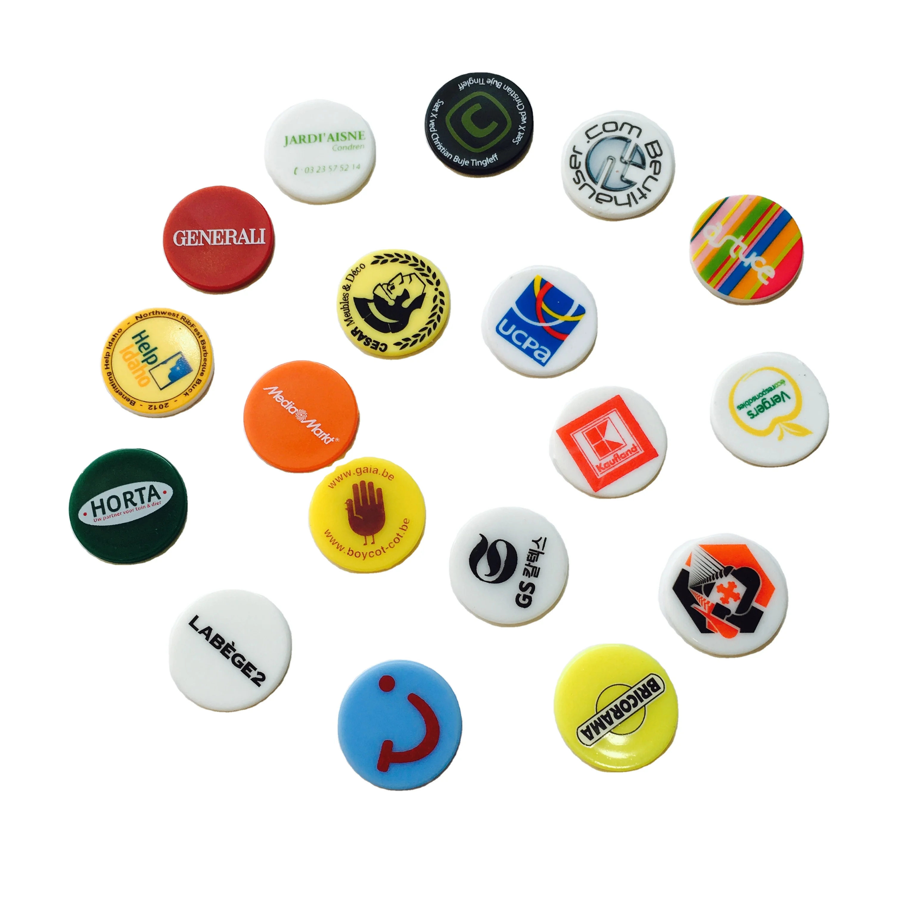 1 евро пустой Пользовательский логотип детская игра пластиковая монета