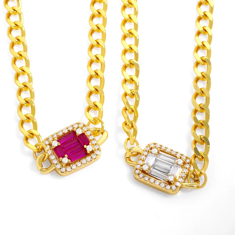 Cadena Cubana Gruesa Diamantada - Joyas Deluxe