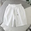 Pantalon trois-quarts blanc en maille