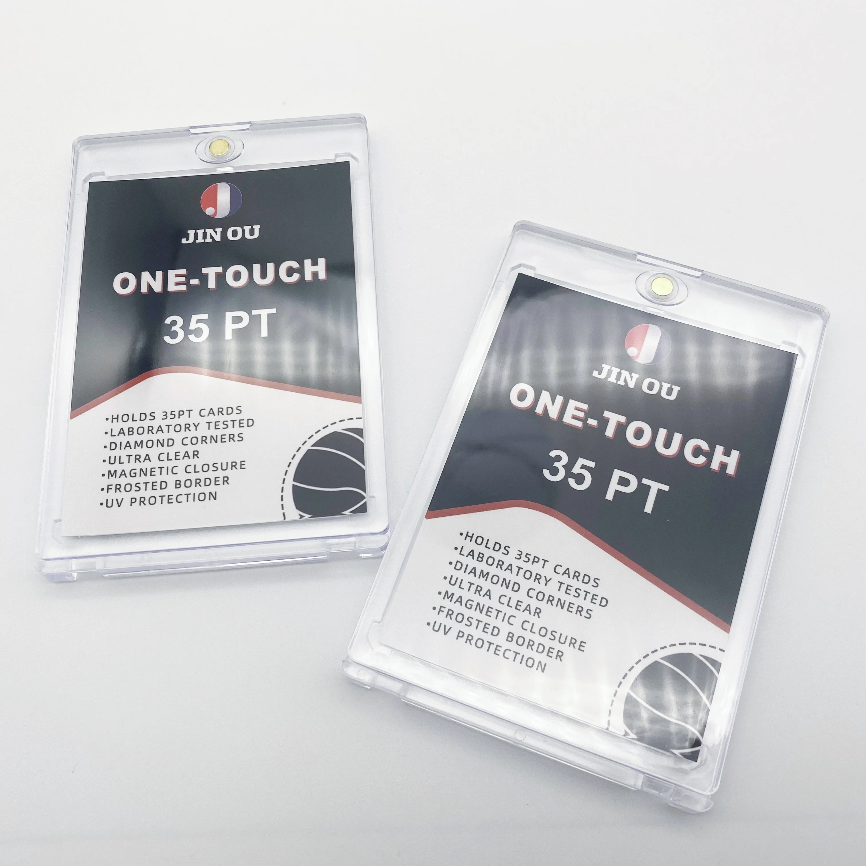 (100) hot 75 pt. One-Touch Magnet Card Holder with UV Protection, Top Quality NEW