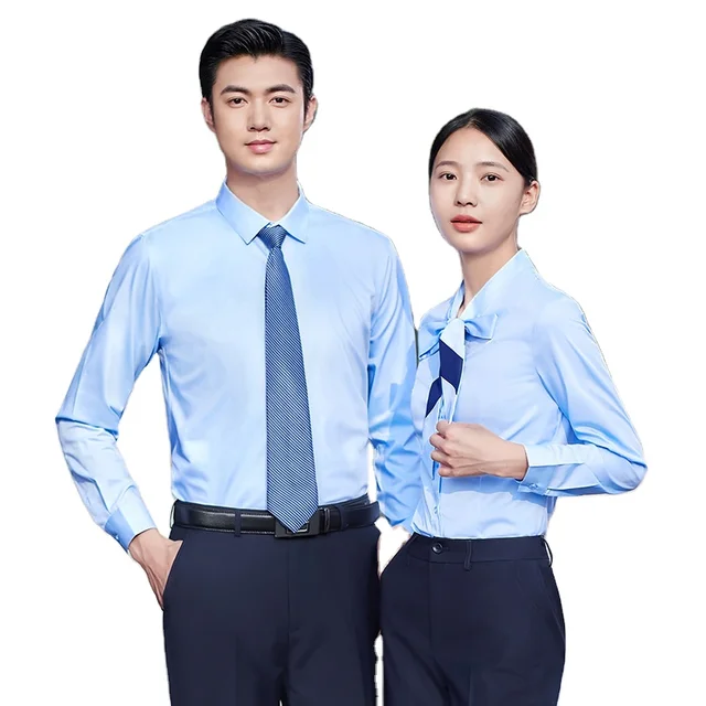 Wholesaleu Unisex Fashion Long Sleeve Business Dress Shirts Formal Office Business professional Men suit