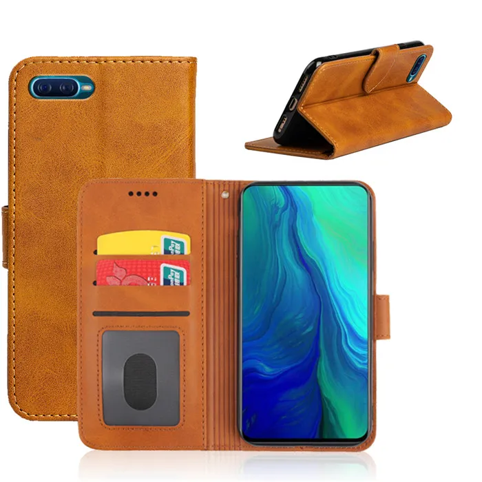 Back Cover for OPPO Realme X50 Pro Fashion Card Slot Leather Stand Mobile  Phone Case for OPPO ACE2 K9 Pro 5G Realme GT Neo2
