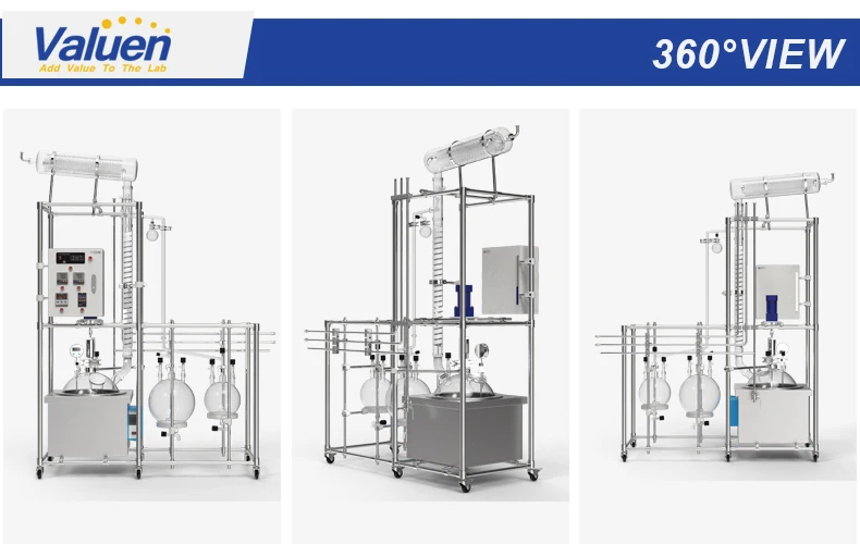 Valuen 20L Lab Fractional Distillation Apparatus Lab Fractional Distillation Equipment Glass rectification factory