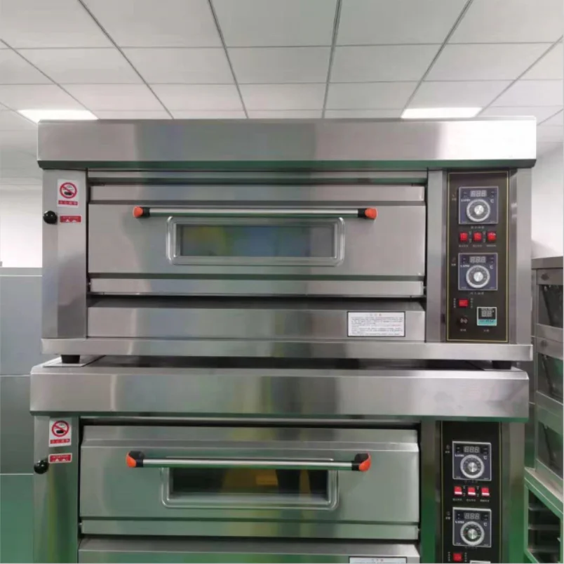 Single Deck Baking Oven Baking Equipment Bakery Pizza Machine 2 Double Deck Electric Oven Us Stone Pizza Oven