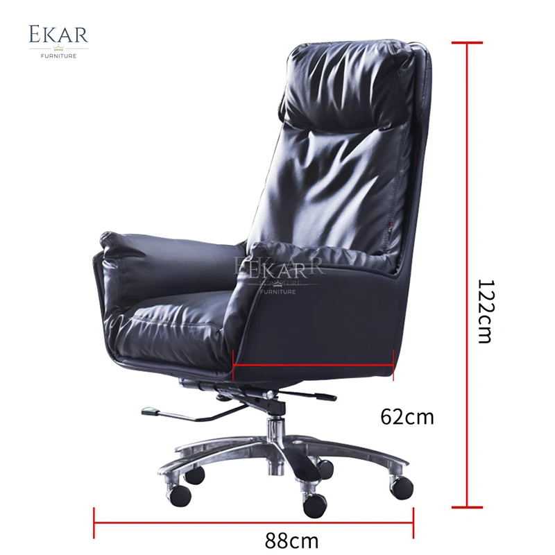 leather light luxury reclining study chair high-end office computer business president office chair manufacture