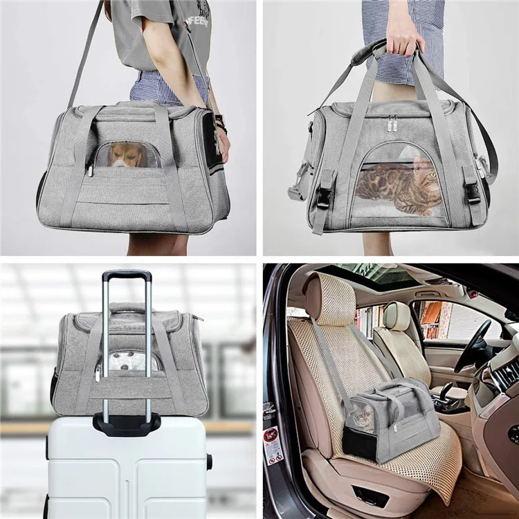 product high quality portable pet carrier cat dog carrier pet bag with soft mat for small animals waterproof-50